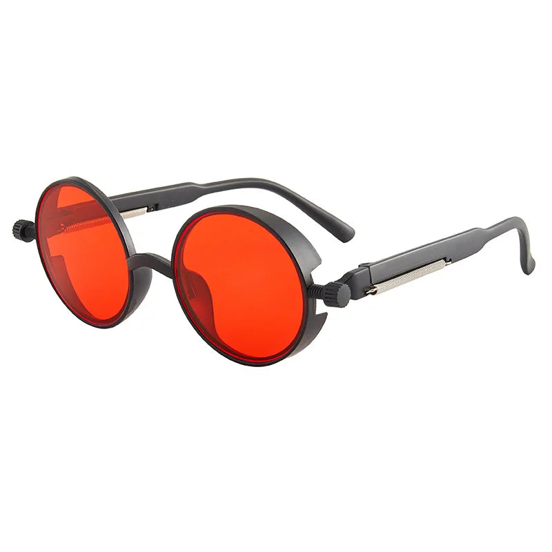 Classic Gothic Steampunk Sunglasses Luxury Brand Designer High Quality Men and Women Retro Round Pc Frame Sunglasses