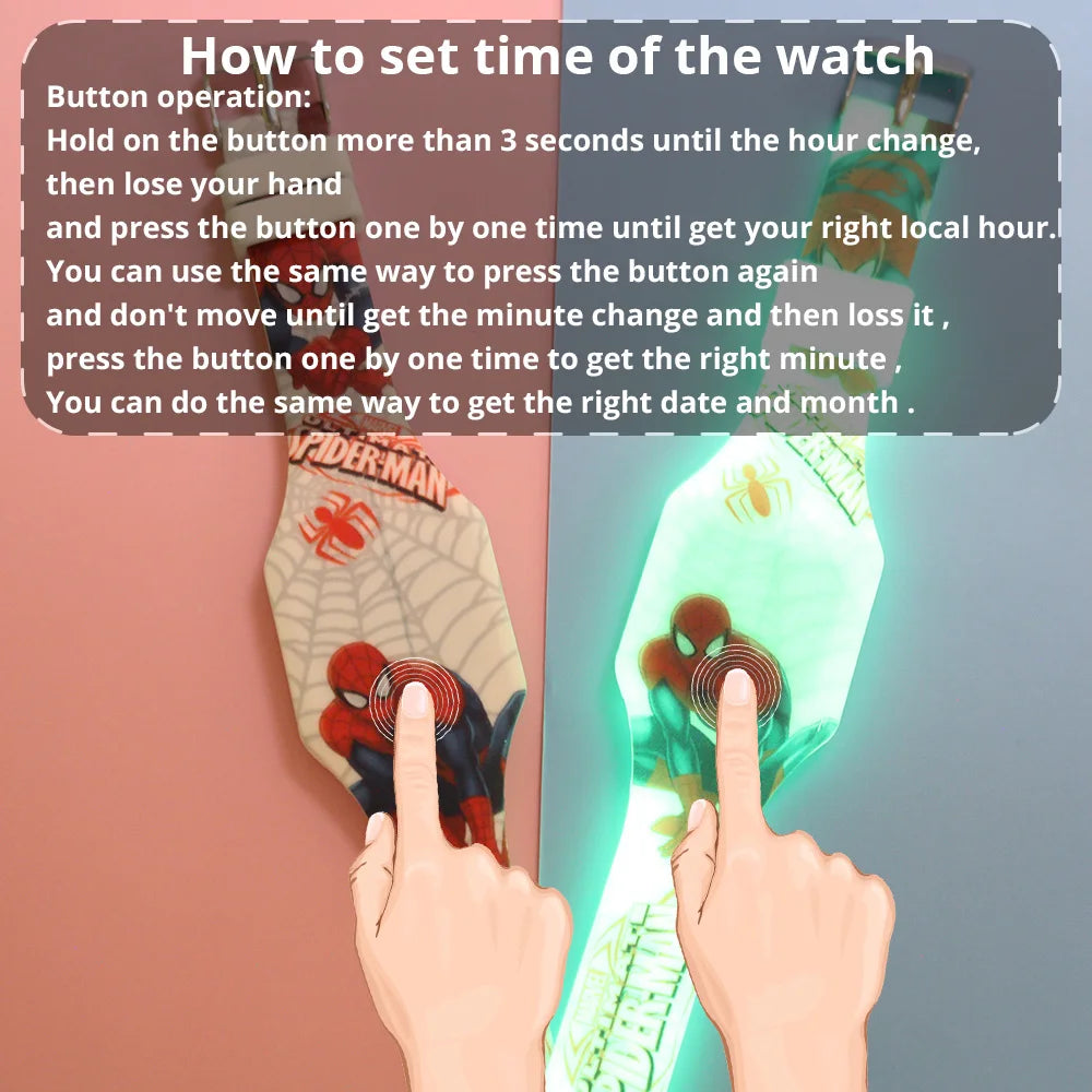 Disney Princess Elsa Frozen Kids Watch Girls Cartoon Pattern Luminous Children Watches Silicone Strap Clock Gift Reloj Infantil