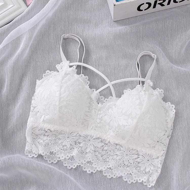 New Thin Cup Full Lace Breathable Push Up Bra New Fashion Sexy  Free Size AB Cup Women Underwear Brassiere Wire Free Lingerie