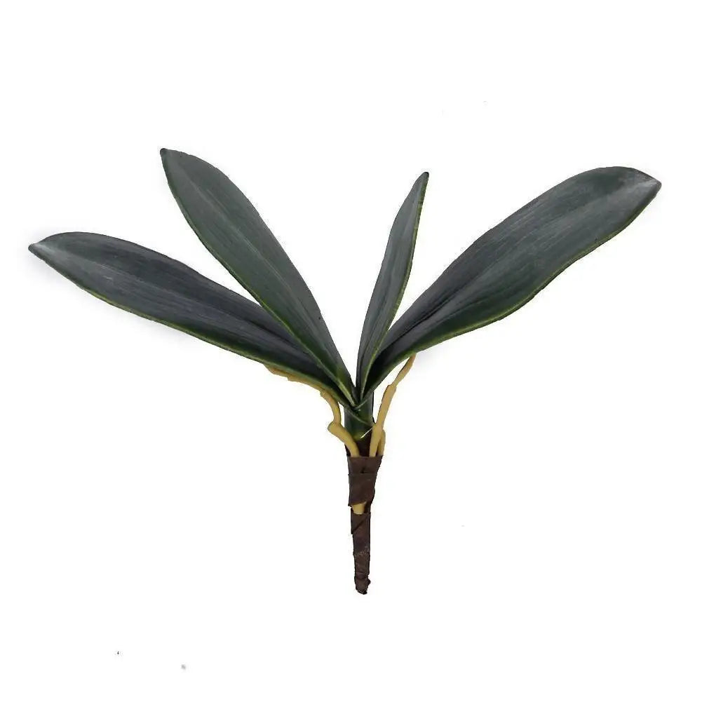 Artificial Phalaenopsis Orchids Leaves Artificial Real Touch Plants Green Faux Orchids Leaf for Home Wedding Party Bonsai Decor
