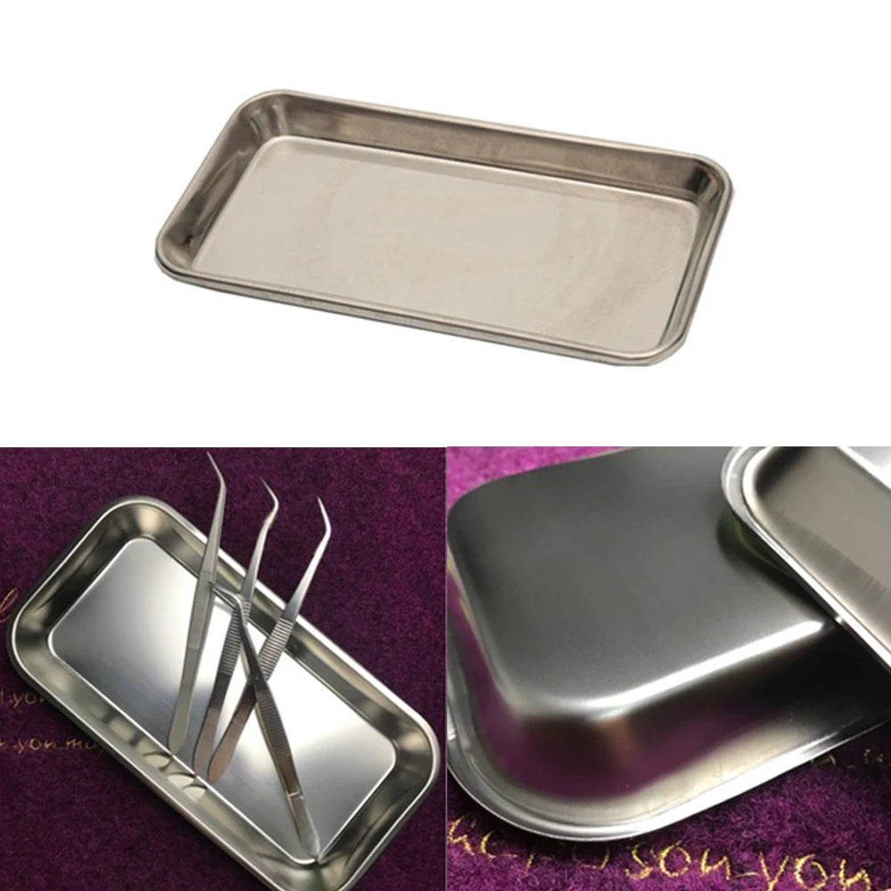 1PCS Stainless Steel Medical Surgical Dental Dish Environmental Convenient Useful Popular Tray Lab Instrument Tools Storage