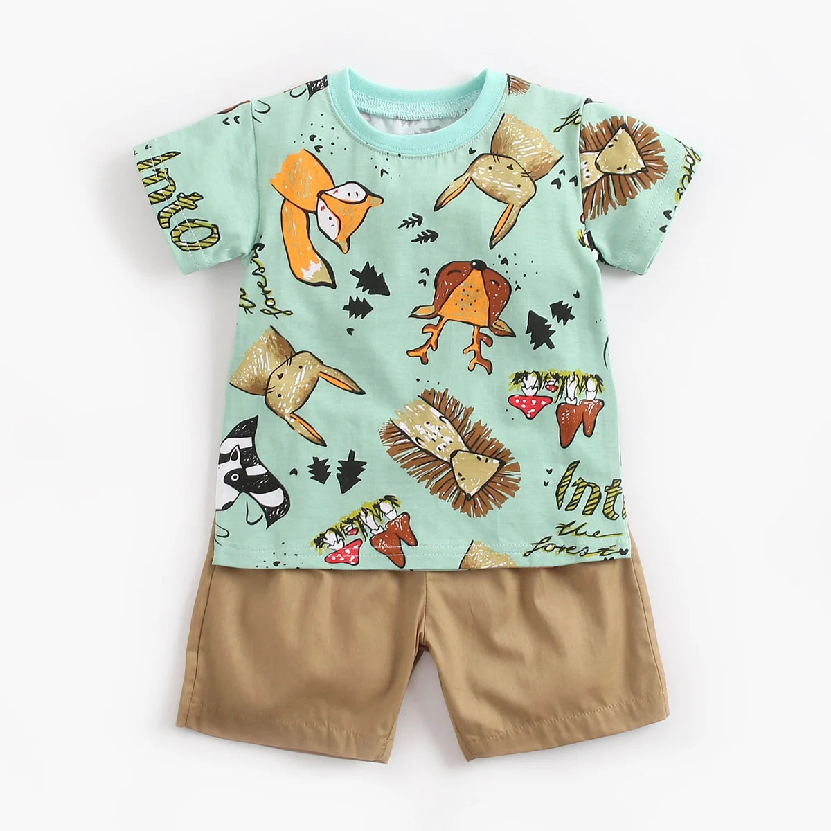 Sanlutoz Baby Boys Summer Clothing Sets Cartoon Short Sleeve Cotton Baby Outfit Sets Shirts + Shorts 2pcs