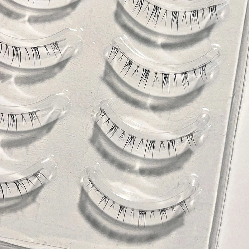 5 Pair Lashes Natural Lower Eyelashes False Eyelashes Soft Clear Band Bottom Fake Lashes Extension Makeup Tools