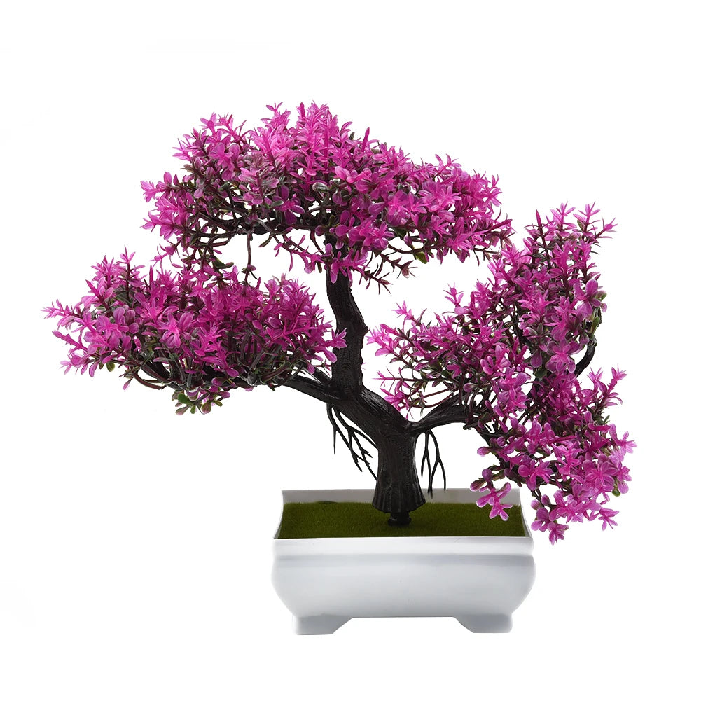 Artificial Plants Bonsai Small Tree Pot Fake Plant Flowers Potted Ornaments For Home Table Hotel Garden Office Decor