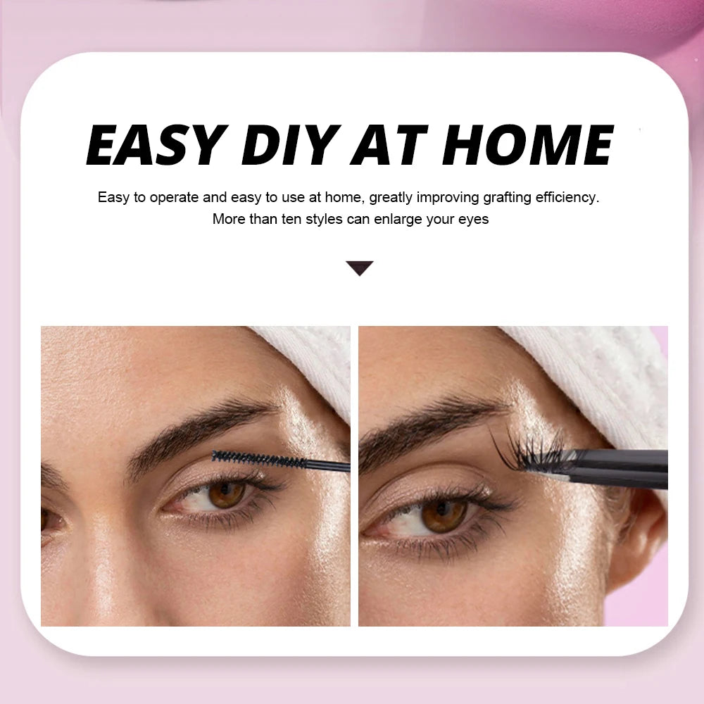 MASSCAKU 12 Lines DIY Eyelash Extension Segmented Cluster Easy Makeup Big Eye Secret Super Natural Lash Glitter Premade Lashes