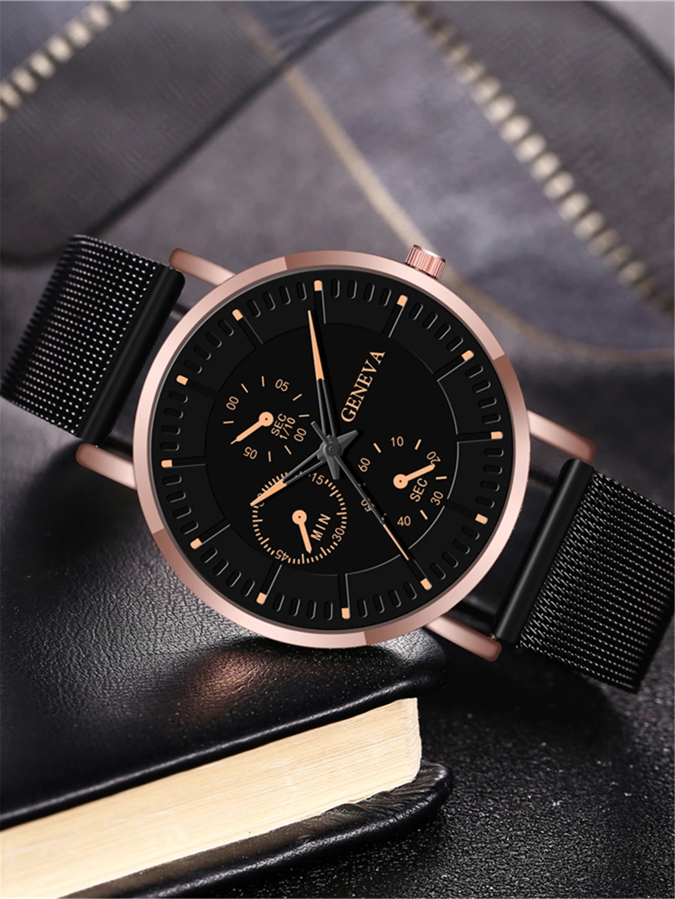 New Men Fashion Simple Watch  Male Commerce Watch Steel Mesh Sports Wristwatches Men's Watch Quartz Simple Casual Watch For
