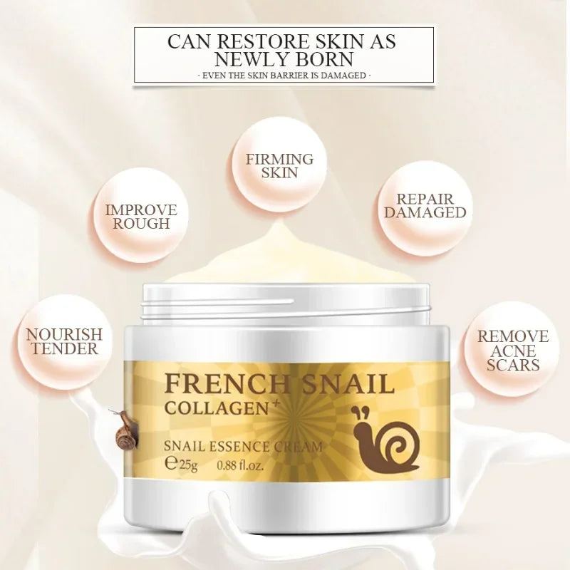Snail Anti-aging Cream Collagen Moisturizing Nourish Repair Face Damaged Lift Firm Smooth Bright Whitening Skin Care Day Cream