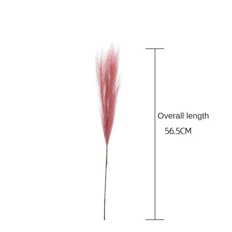 56.5CM Fluffy Pampas Grass Boho Decor Vase Fake Flower Plant Reed Simulated Wedding Party Home Decoration Artificial Flowers