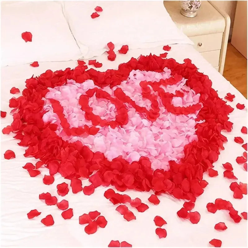 2000/100Pcs Artificial Fake Rose Petals Colorful Simulation Silk Rose Petal For Valentines Day Wedding Party Romantic Decoration