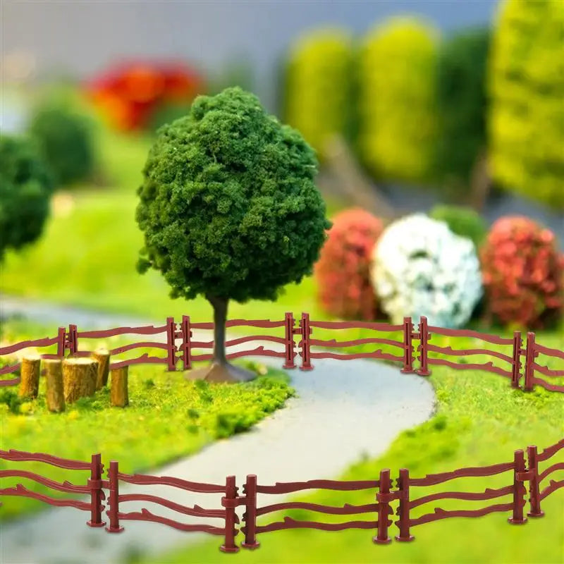 100Pcs Simulation Fence Accessory Farm Horse Corral Fencing Playset Panel Model Barn Accessories Stable Animals Miniature Garden