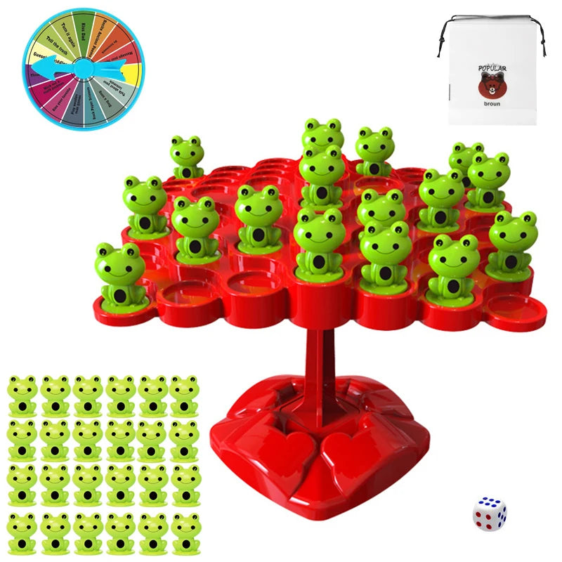 Montessori Frog Balance Tree Education Leisure Parent-Child Interactive Desktop Intellectual Toys Kids Learning Funny Party Game