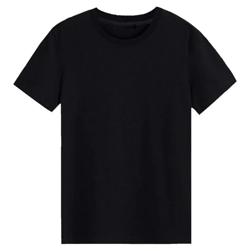 Soft Slim T-Shirt Men Plain Tee Standard Blank T Shirt Black White Tees Top New