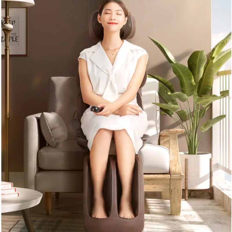 220V Cervical Spine Massager Leg Plantar Waist Back Massage Cushion Whole Body Multifunctional Massage Chair Cushion Massage Pad