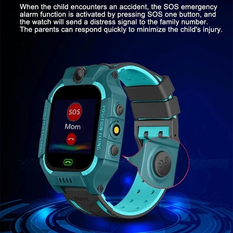 2023 New Smart Kids Watch Gps Call Message Card Sim Waterproof Smartwatch For Kids S0S Photo Remote For IOS Android Genuine Gift