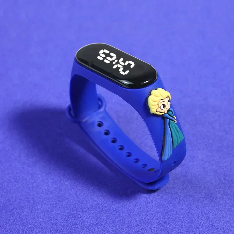 2022 New Disney Frozen Princess Mickey Minnie LED Touch Bracelet Watch Student Children Sports Cartoon Electronic Watch Present