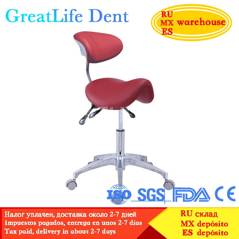 GreatLife Dent Dentist Dental Clinic Spa Massage Stool Adjustable Doctors Chair High Quality Dental Dentist Chair