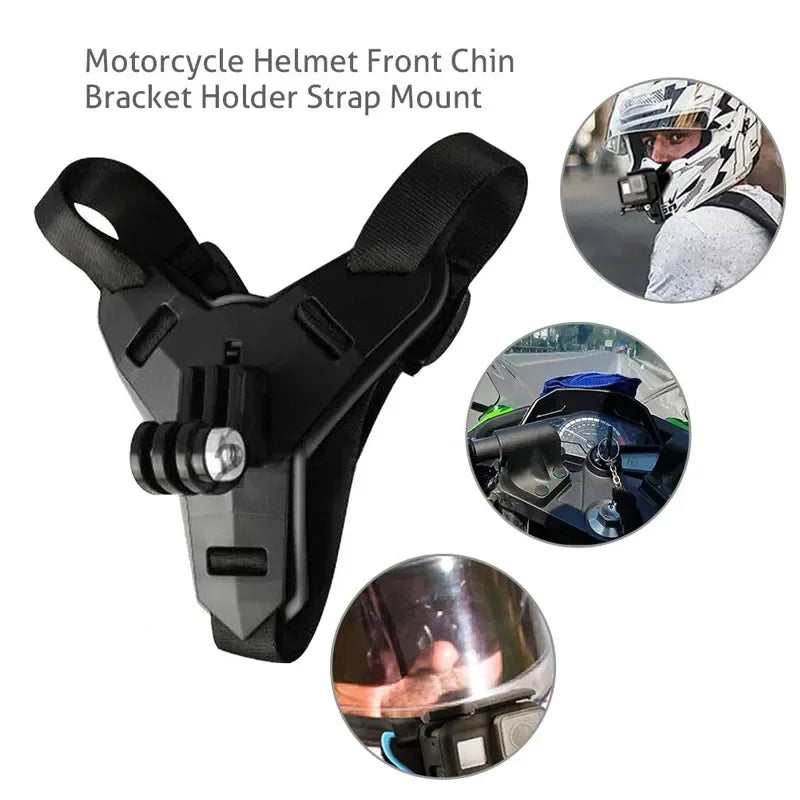 For iPhone Motorcycle Helmet Chin Mount Bracket Mobile Phone Holder 1/4 Screw Adapter Cycling For Xiaomi iPhone Huawei IQOO