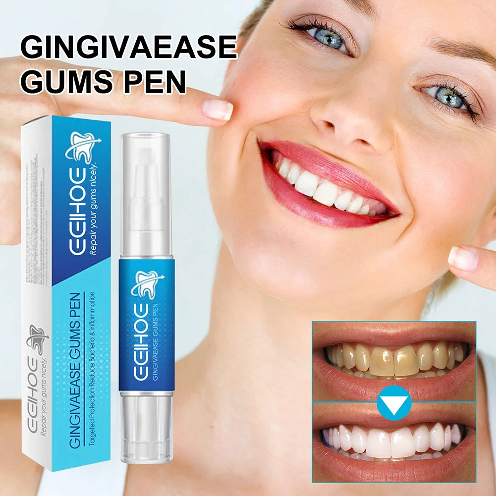 Gingivaease Gum Pen Travel Friendly Teeth Whitening Cleaning Serum No Sensitivity Painless for Teeth Beauty Health