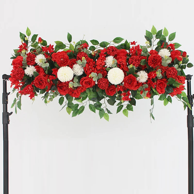 50/100cm DIY Wedding Flower Wall Decoration Arrangement Supplies Silk Peonies Rose Artificial Floral Row Decor Wed Arch Backdrop