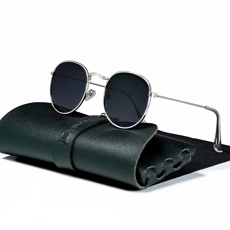 LeonLion 2023 Round Retro Sunglasses Men Round Vintage Glasses for Men/Women Luxury Eyewear Men Metal Lunette Soleil Homme UV400