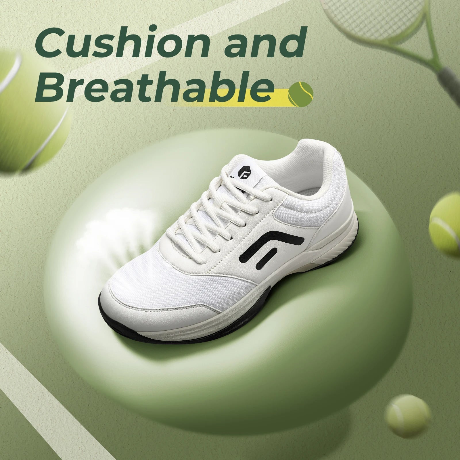 FitVille Wide Men's Tennis Shoes Anti-slip Breathable Professional Sneakers Tennis Footwear for Arch support Relief Pain