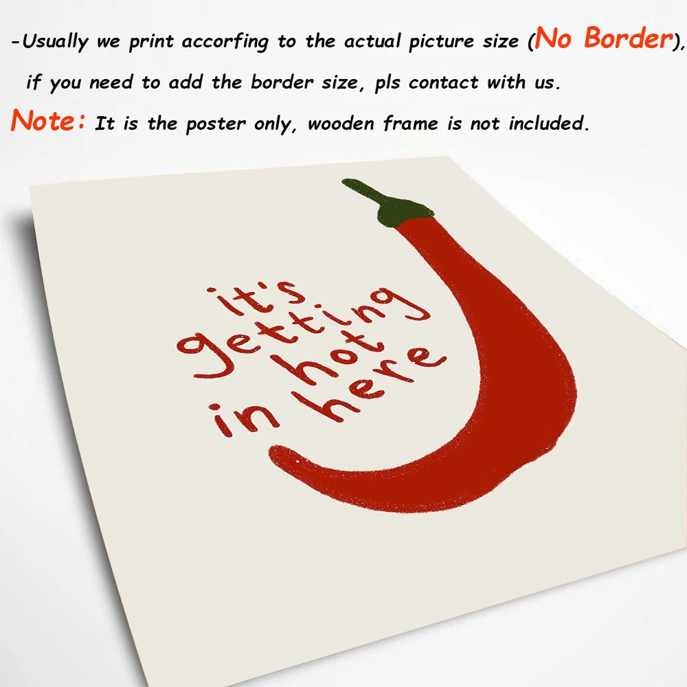 Japanese Hot Chilli Pepper Wall Art Canvas Painting Nordic Posters And Prints Drink Wine Pictures for Kitchen Home Decoration