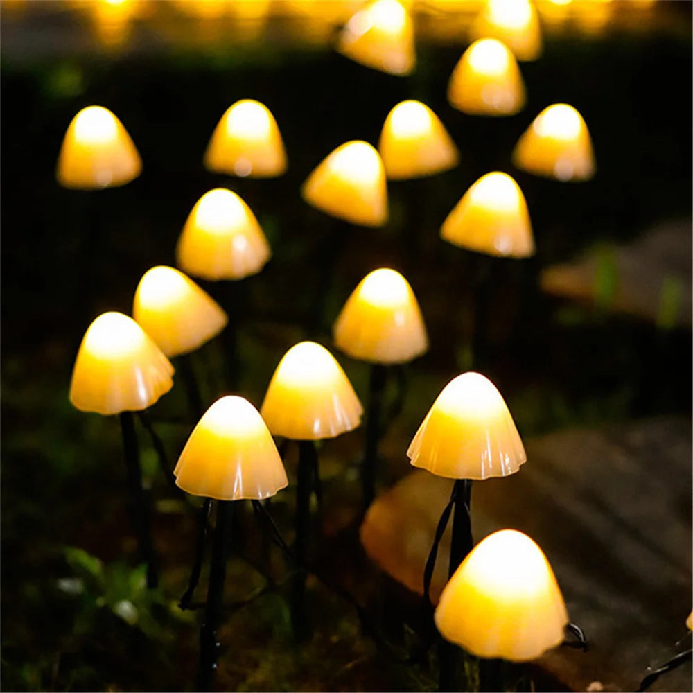 Solar Led Light Outdoor Garden Lawn Landscap Mushroom Lamp IP65 Waterproof Fairy Light Decoation for Patio/Fence/Yard/Pathway
