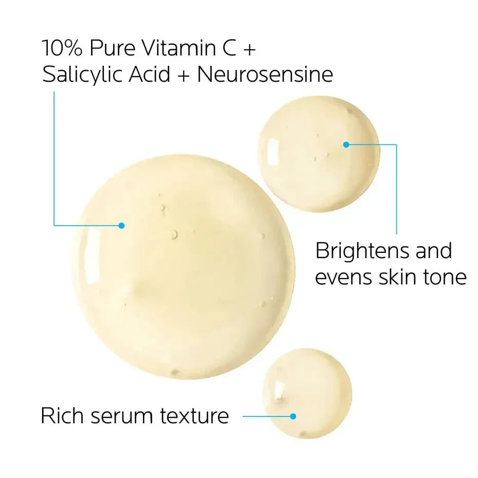 Roche Posay Vitamin C10 Serum Smooth Skin Anti-Aging With Salicylic Acid Evens Skin Tone Hydrating Antioxidant Essence 30ml