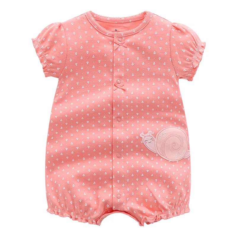 2023 Summer Baby Rompers Baby Girls Clothing 100% Cotton Newborn Baby Boy Clothes Infant Jumpsuits Short Sleeve Kids Clothes