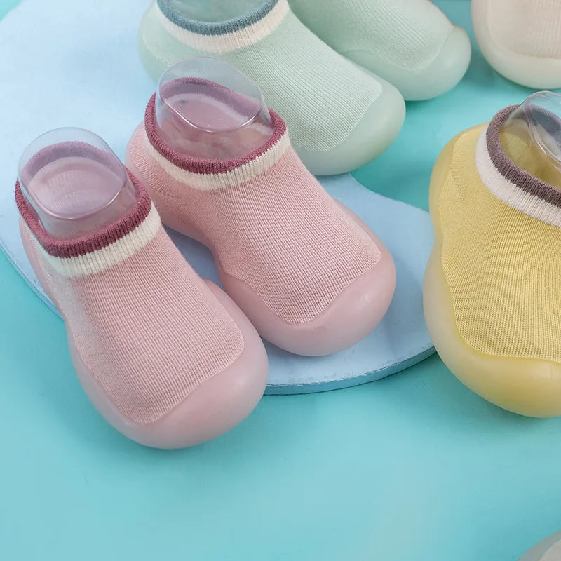 Newborn Baby Boys Girls Socks Shoes Unisex Non-slip Floor First Walkers Kids Soft Rubber Sole Infant Toddler Solid Color shoes