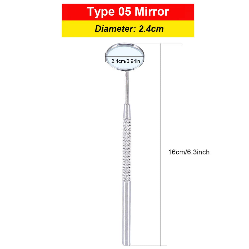 Stainless Steel Dental Mouth Mirror Detachable Oral Hygiene Care Teeth Clean Handle Mirror Dentist Clinic Checking Tool Supply