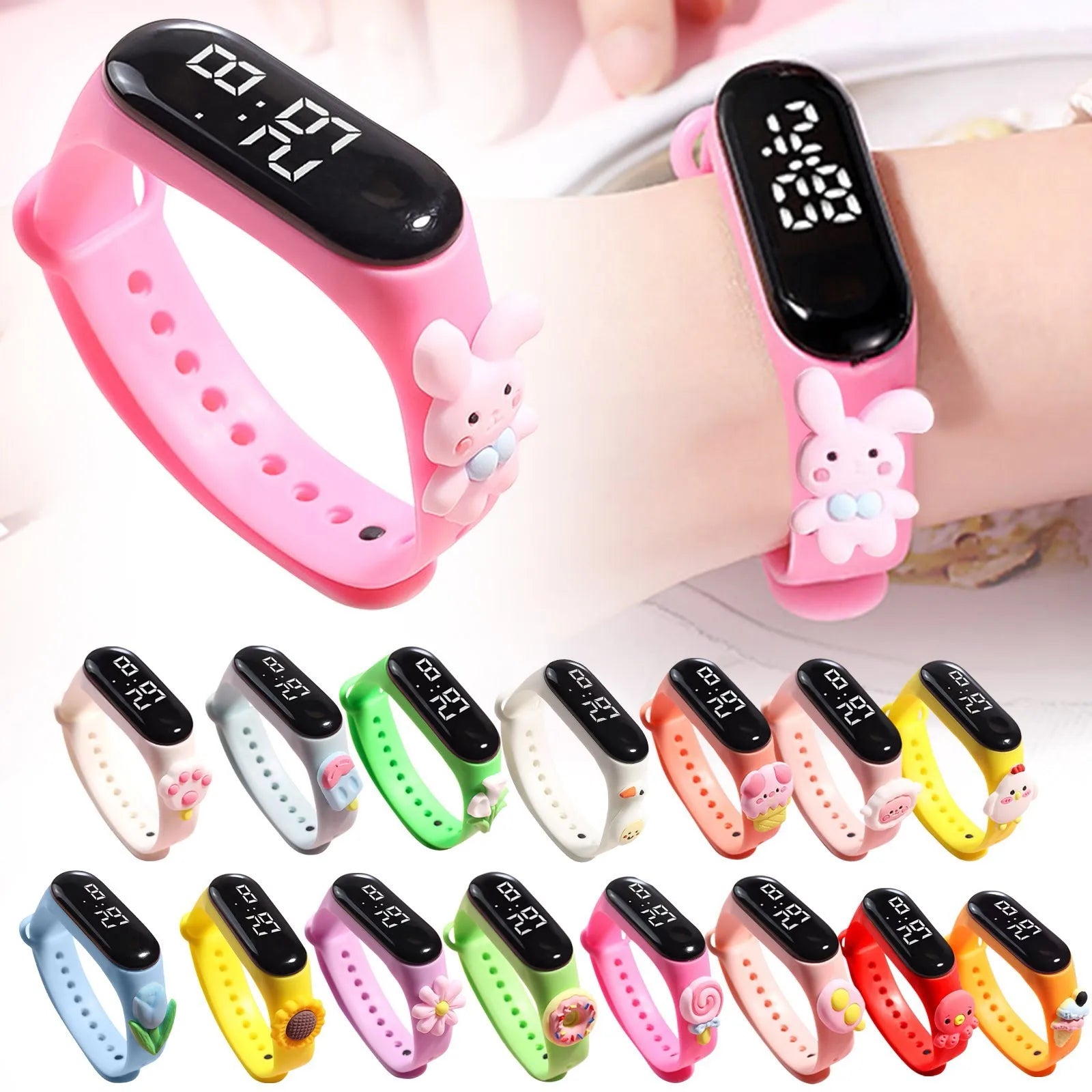 Fashion Digital Watch For Kids Children Sports Silicone Watches Electronic Watches Girls Led Child Wristwatch Montre