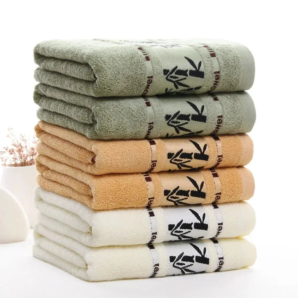 Summer Thickened Bamboo Fiber Jacquard Bath Towel 70*140 For Adult Home Use Direct Supply By Manufacturer