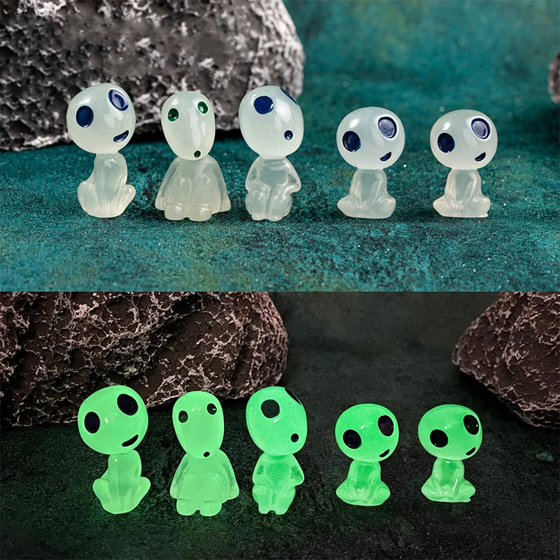 Miniature Fluorescent Duck Room Decor DIY Handicraft Tiny Alien Figures Resin Home Dollhouse Landscape Decorations Accessories