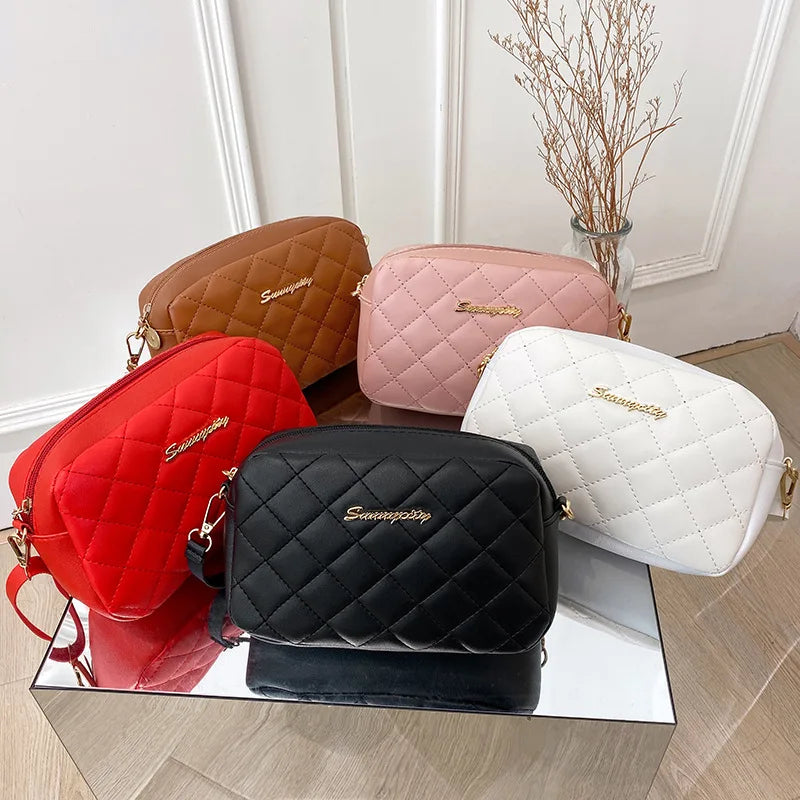 Tassel Small Messenger Bag For Women 2023 Trend Lingge Embroidery Camera Female Shoulder Bag Fashion Chain Ladies Crossbody Bags