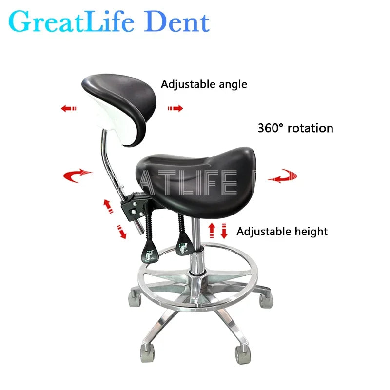 GreatLife Dent Customized B Ultrasound Room Examination Dental Dentist Doctor Nurse Beauty Ergonomic Chair Lift Saddle