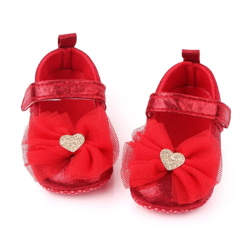 Baby Girls Shoes Soft Bottom Non-slip Infant Spring Autumn New Butterfly Knot Fashion Newborns Crib First Walkers Princess Shoes