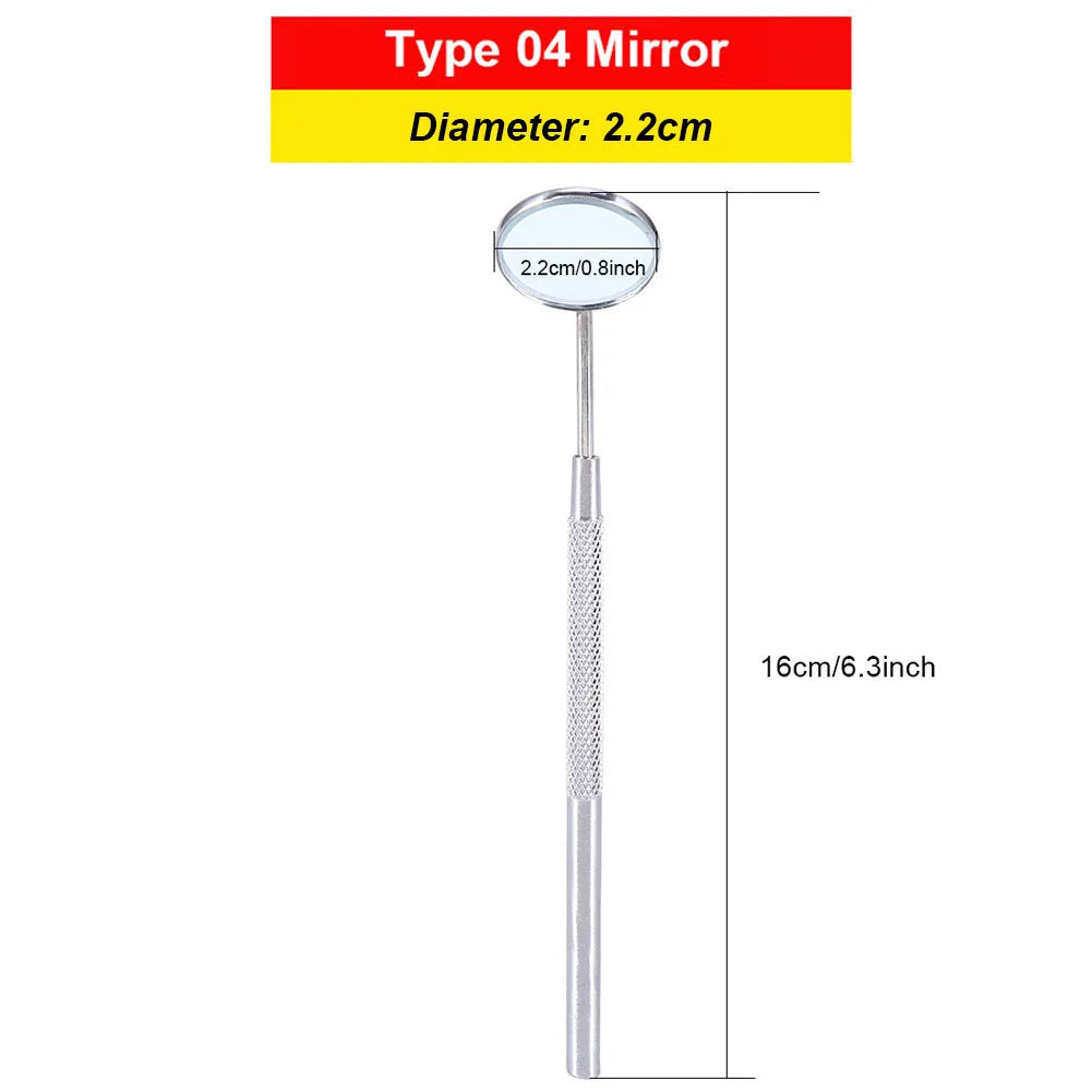 Stainless Steel Dental Mouth Mirror Detachable Oral Hygiene Care Teeth Clean Handle Mirror Dentist Clinic Checking Tool Supply