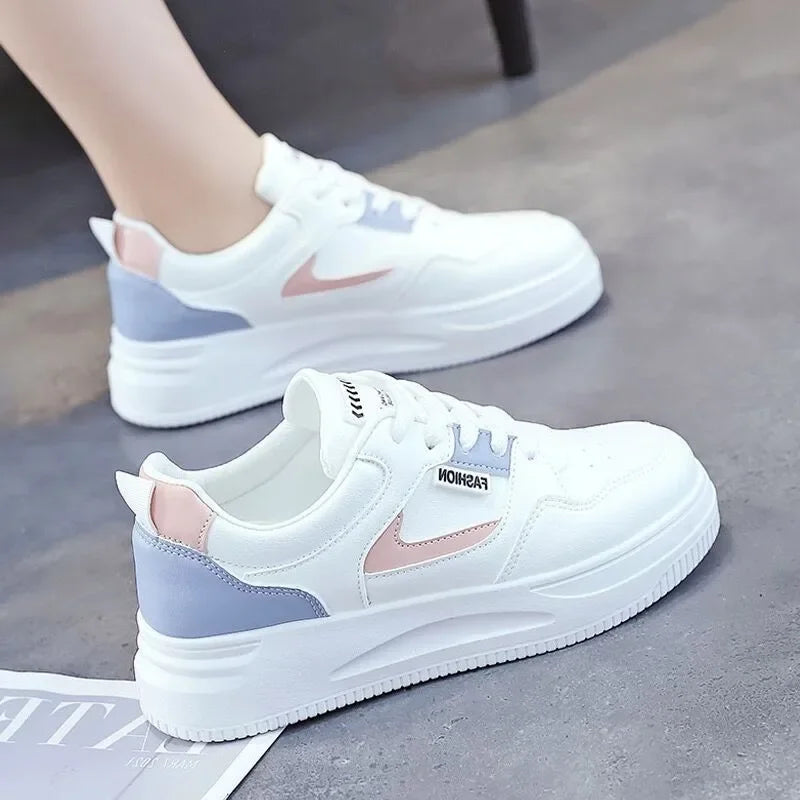 New Women's Platform High Top Sneakers Casual Vulcanized Sport Shoes Fashion White Shoe for Woman Autumn Winter Flats Shoes