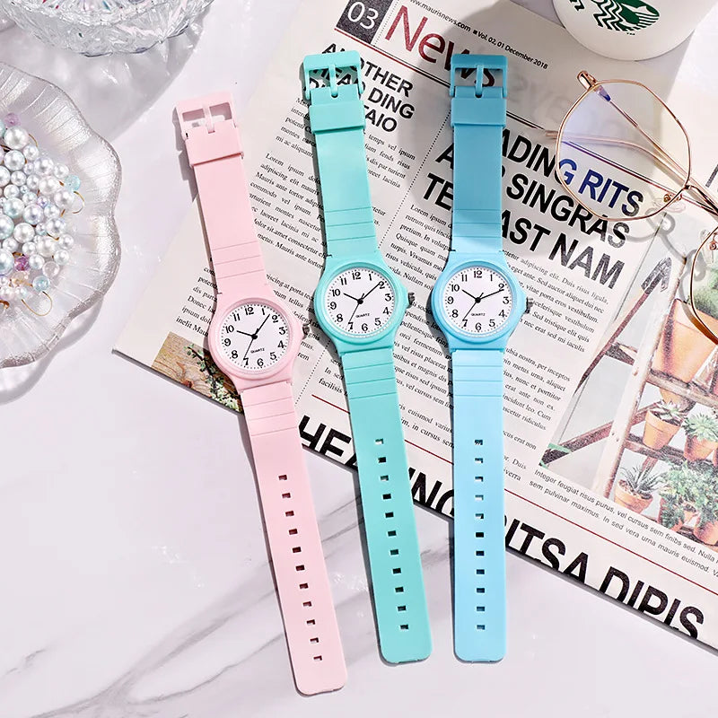UTHAI C25 Children's Watch Primary/Secondary School Girls Simple Digital Clock Adjustable Women's Fashion Quartz Watches Gift