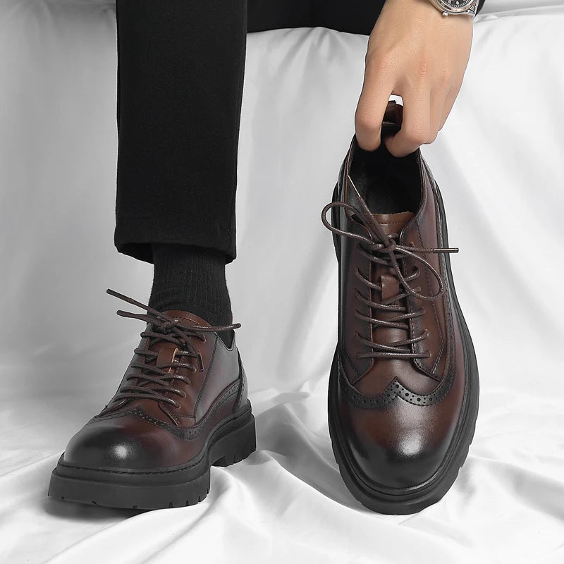 Men's Business Shoes, Fashionable Low-Top Fashion Shoes, Men's Casual Leather Shoes 38-44