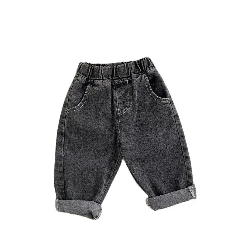MILANCEL Baby Pants Solid Kids Jeans Casual  Boys Denim Pants Soft  Girls Fashion Trousers