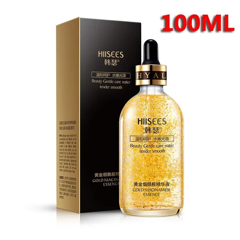30-100ML 24K Gold Facail Essence Oil Hyaluronic Acid Acne Moisturizer Serum Whitening Day Creams Anti Aging Wrinkle Skin Care