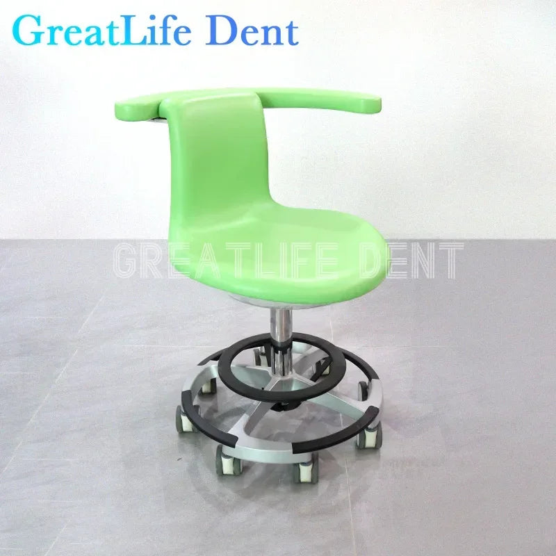 GreatLife Dent Dental Medical Ergonomic Pu Leather Seat Dentist Hospital Nurse Automatic foot pedal lifting Swivel Doctor Chair