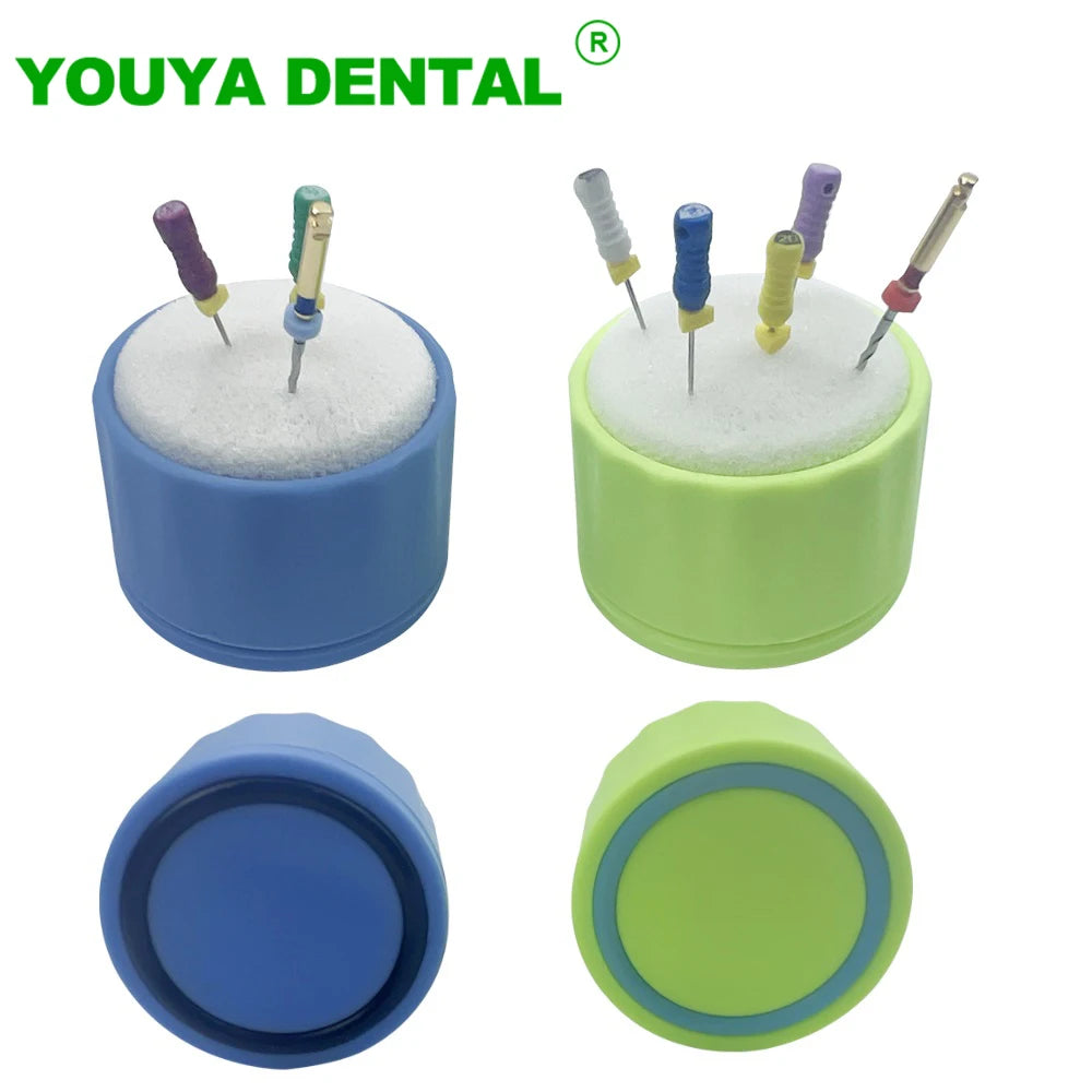 Dental Endo Stand Root Canal Cleaning Foam File Drills Block Holder Endodontic File Washing Box With Sponge Dentist Lab Products