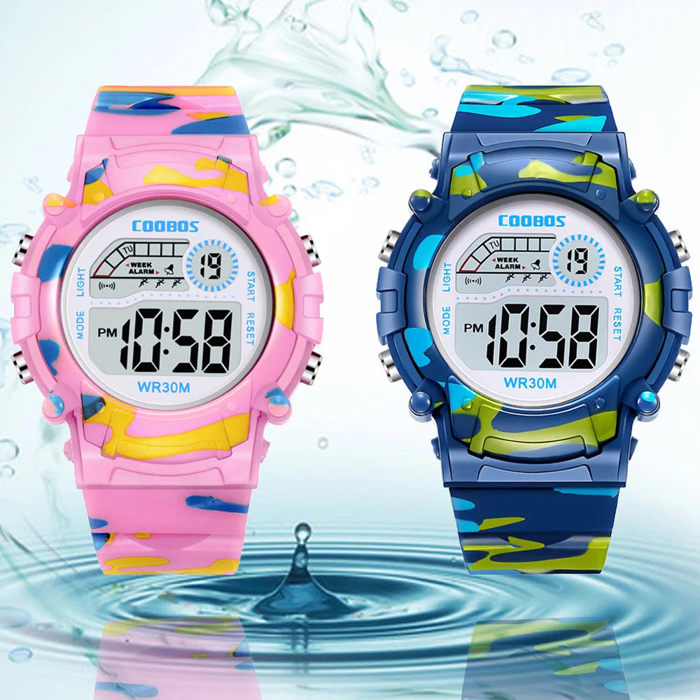 New Military Watch For Child Boy Girl Sport Digital Kids Watches Alarm Date Luminous Waterproof Watches Student Electronic Clock