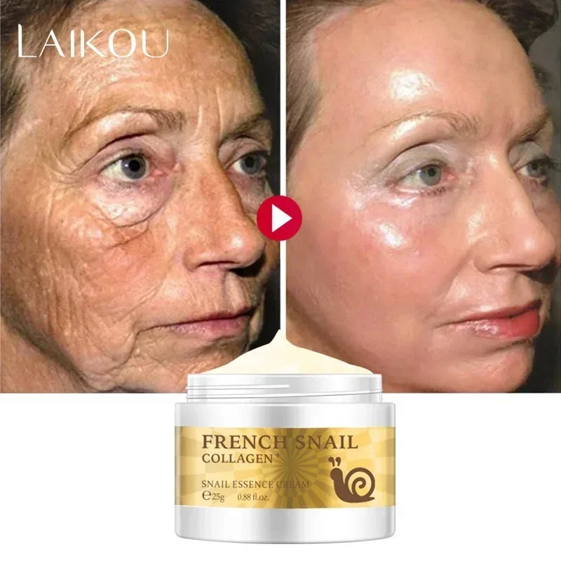 Snail Face Cream Hyaluronic Acid Moisturizer Anti Wrinkle Aging Cream Collagen Nourishing Serum Day Cream for Face Lock Water