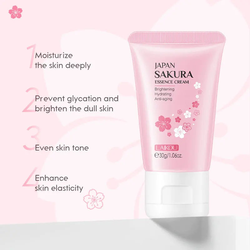 LAIKOU 30g Japan Sakura Essence Face Cream Cherry Blossom Facial Cream Moisturizing Anti Wrinkle Anti Aging Korean Skin Care