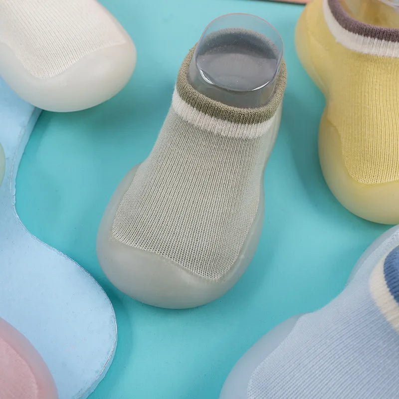Newborn Baby Boys Girls Socks Shoes Unisex Non-slip Floor First Walkers Kids Soft Rubber Sole Infant Toddler Solid Color shoes