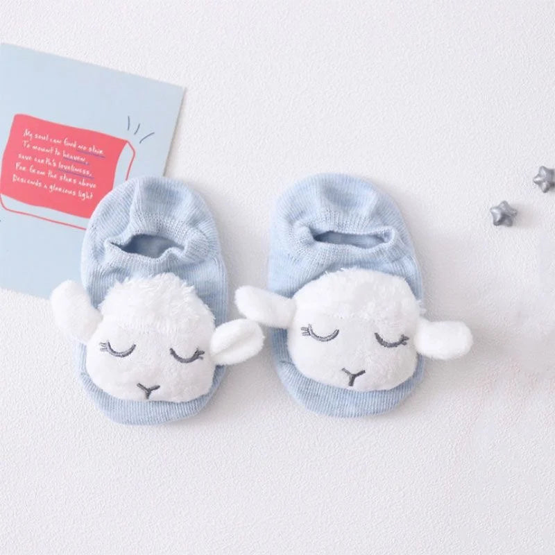Baby Toddlers Home Floor Non-slip Dispensing Socks Cartoon Doll Cotton Socks for 0-3Y Girls Boys Kids Newborn Infant Clothes